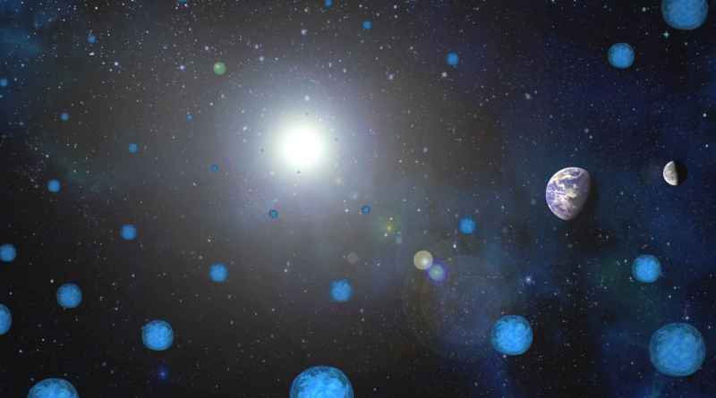 7 Blue Spheres And Earth